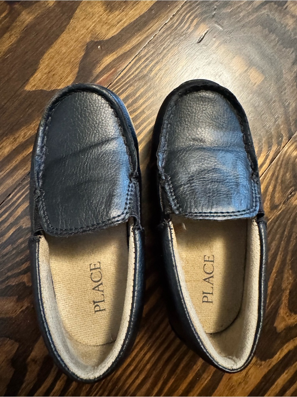 Place Boys Black Slip-On Loafers